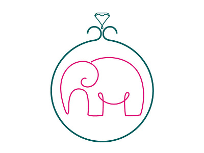 Elephant Weddings branding elephant illustrator logo sri lanka weddings