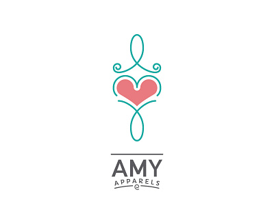 Amy Apparels amy branding clothing kids wear line art logo sri lanka