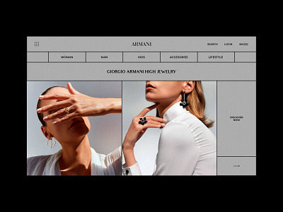 Armani - Home page