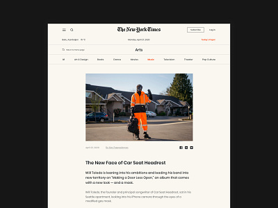 NYT - News portal app blog design interaction interactions interface journal landing page magazine minimal news news portal news web newspaper streaming typography ui ux web website