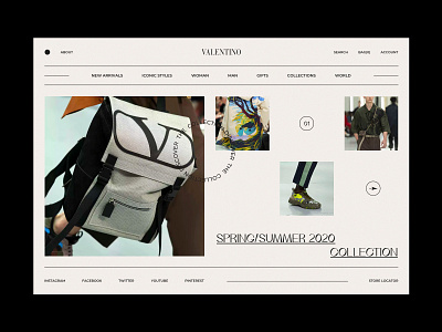 Valentino app clean commerce concept design e commerce fashion interaction landing page minimal minimalism online shop online store shop typography ui uidesign ux web website