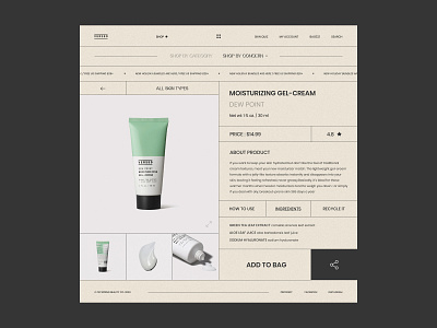 Versed Skincare - Interaction app cosmetic design e commerce interaction landing page minimal minimalism product page shop shopping skin skincare store typography ui ux web website women
