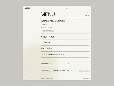 Jacquemus - Menu page clean concept concepts design e commerce figma gradient grid interaction interface landing page layout menu menu page minimal shop ui ux web website