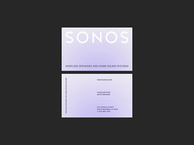 Sonos - Brand Identity audio brand identity branding business card business card design business cards clean design gradient idenity illustration logo minimal trend typography ui ui design ux vector visit card