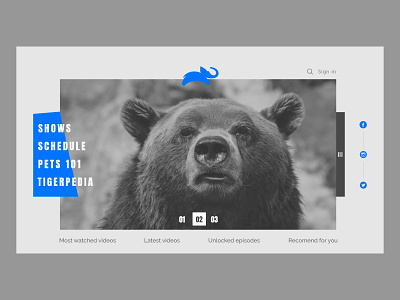 Animal Planet - Landing page UI