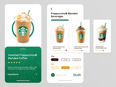 Starbucks - Mobile App UI/UX animated gif animation azerbaijan baku clean coffee design drink food food app interaction landing minimal mobile mobile app starbucks ui ux web website