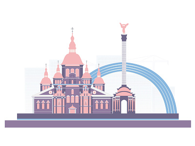 Kyiv graphic design illustration procreate vector