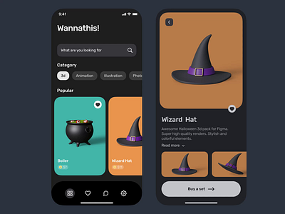 wannathis illustrations🎃 animation app ghost halloween illustration pumpkin scary ui