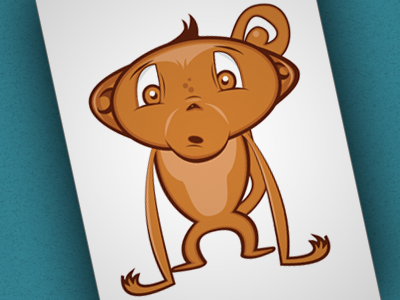 Monkey cartoon childrens book illustration monkey vector