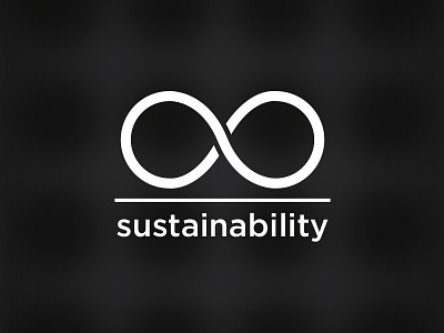 Sustainability emblem illustration infinity sign logo sustainability