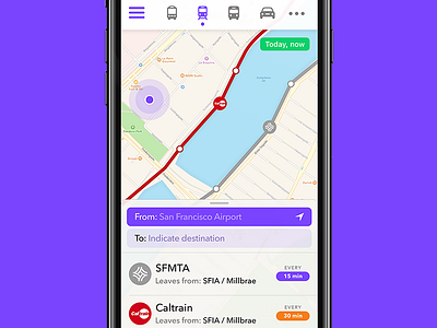 B2C Global Ground Transportation app gps ios.ui iphone map mockup transport
