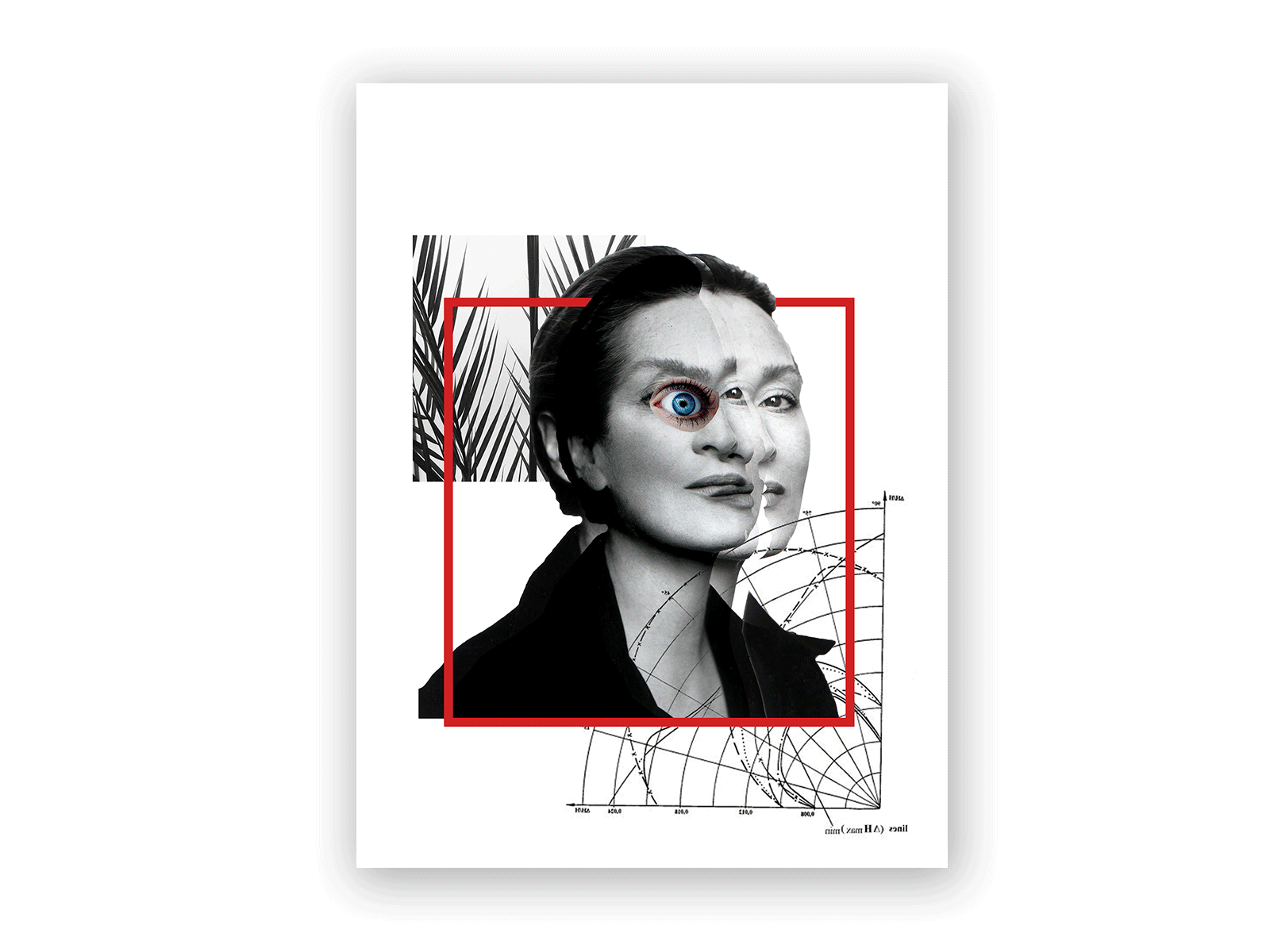 Meryl Streep collage design experiment illustration