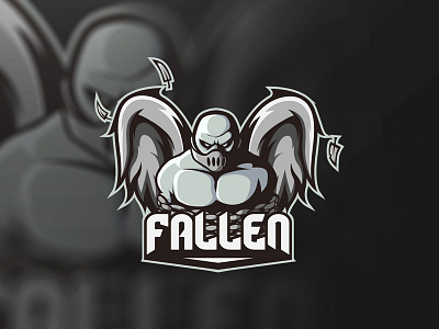Fallen esports fellen gaming illustrator logo xero xerodesignz