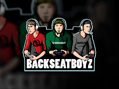 Backseat Boyz backseat backseat boyz boyz esports gaming illustrator logo mascot xero xerodesignz