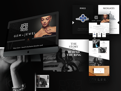 "Gem + Jewel" Web Design beauty classic concept gem jewelry luxurious luxury stylish web webdesign website
