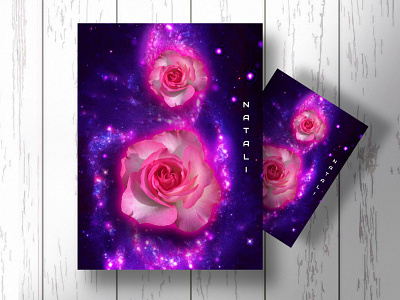 Natali 💖 covers digitalart femenin girl love photoshop pink posters rose space