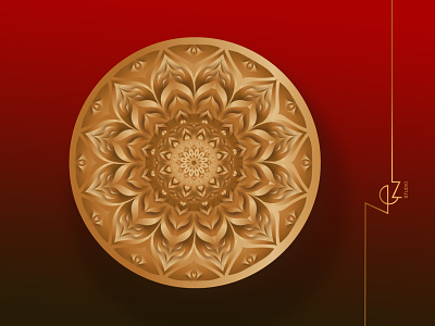 Golden Mandala 🏆 art be beautiful classic gold golden goldish mandala mandalaart red symmetry