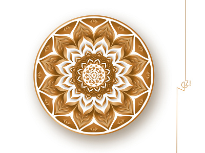 Daisy 🤍 Mandala art clean daisy gold golden graphic design mandala mandalaart