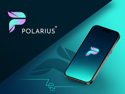Polarius 📡 brandidentity branding bright clean concept graphic design logo ui ux
