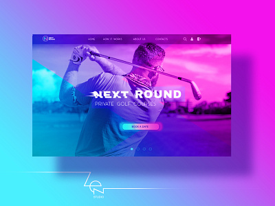 Next Round colors concept mellow minimalistic soft ui ux webdesign
