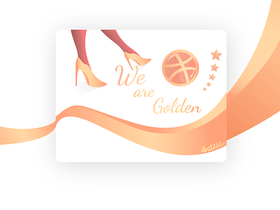 Golden Dribbble beautiful brand dribbble femenine gold golden hello dribbble luxury play
