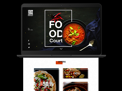 website food court landing page graphicdesign ui uxui vector web web design