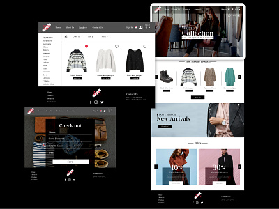 clothes website E-commerce graphic design ui ux user experience user interface web design