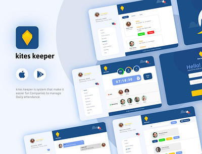 kites keepers UI/UX app application corona hr illustration system trendy ui ux