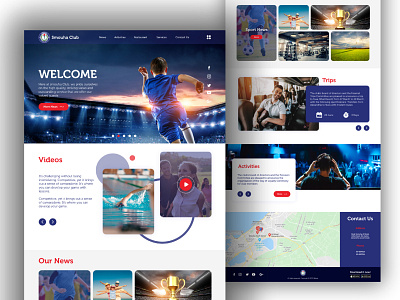 Smouha Club landing page club design landingpage sport trends ui ux