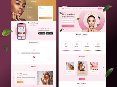 Lading page Women Wellness beauty design graphic design hospital ladies landingpage medical ui ux website wellness women