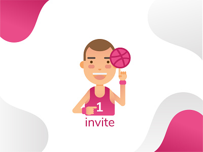 1 Dribbble Invitations design dribbble graphic illustration indonesia invitation player shots