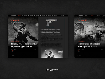 Special project for Kalashnikov group on Victory Day. ak47 army audio cinema design guns ui ui design victory war wave