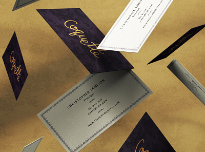 Coquette Restaurant Business Card Design branding creative agency design logo logotype menu design restaurant branding vector