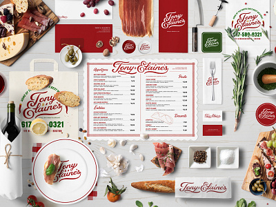 Tony & Elaine's Restaurant Branding branding creative agency design logotype menu design restaurant branding