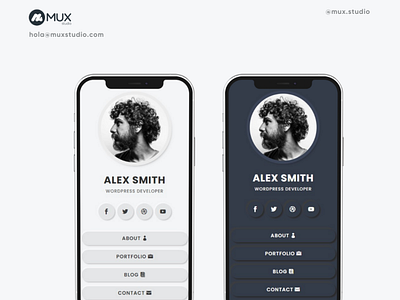 Minimalist vCard for UXDIVI Client