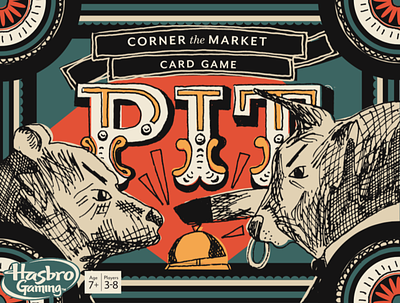 Pit Board Game Redesign board games design hand lettered handmade illustration typography