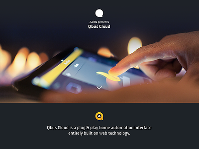 Qbus Cloud Minisite app cloud home launch qbus smart website