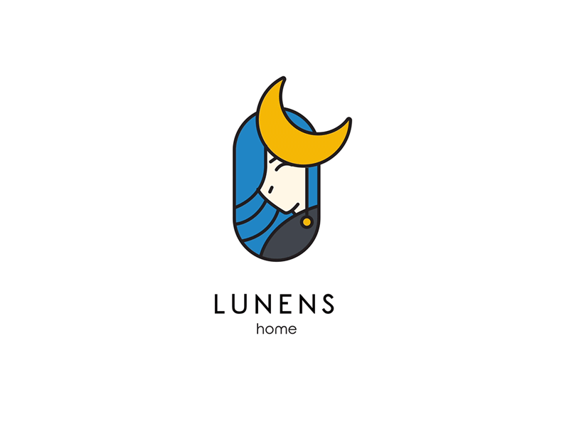 LOGO lunens home branding design linens logo logotype vector