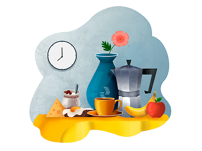 Breakfast breakfast coffee design food illustration