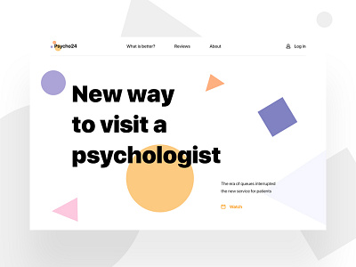 Psycho24 | Online help coo-coo abstract design medical simple ui ux vector webdesign