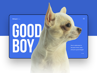 Richard dog🐶 design dog dog illustration illustration inspiration minimal portfolio simple studio typography ui ux web webdesign website
