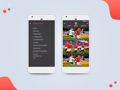 App La Roja Pty android application design designapp futball futbol inspiration interface ui uidesign