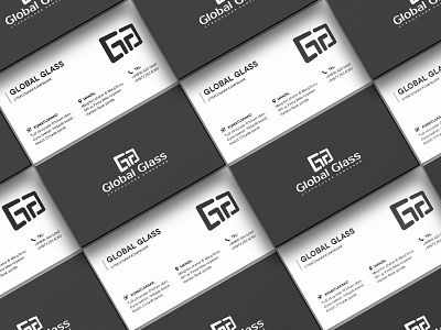 Global glass   business card for dribbble