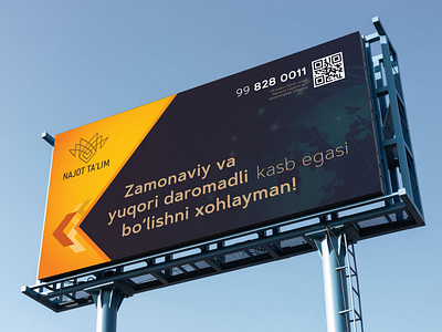 Najot ta'lim o'quv markazi uchun billboard dizayn