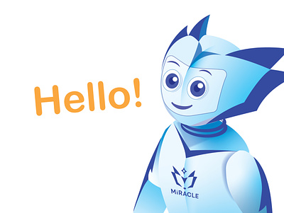 Miracle | Character bot branding character illustraion logo персонаж