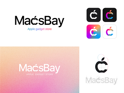 MacsBay | Logo and identity design apple brand brand design brand identity branding identity logo logo design logotype shop logo