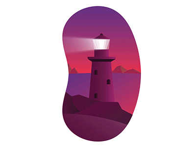 Sunrise Lighthouse after effects animation design illustrator lighthouse sunrise vector