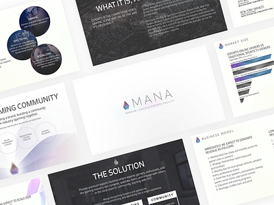 Mana - Premium Lifestyle Esports Facility - Deck brading deck design design esports marketing presentation template