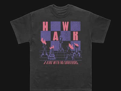 Hawk- King with no survivors band band design design illustration merch
