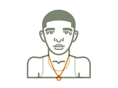 Going Up, on a Tuesday. character drake hip hop icon illustration line art vector